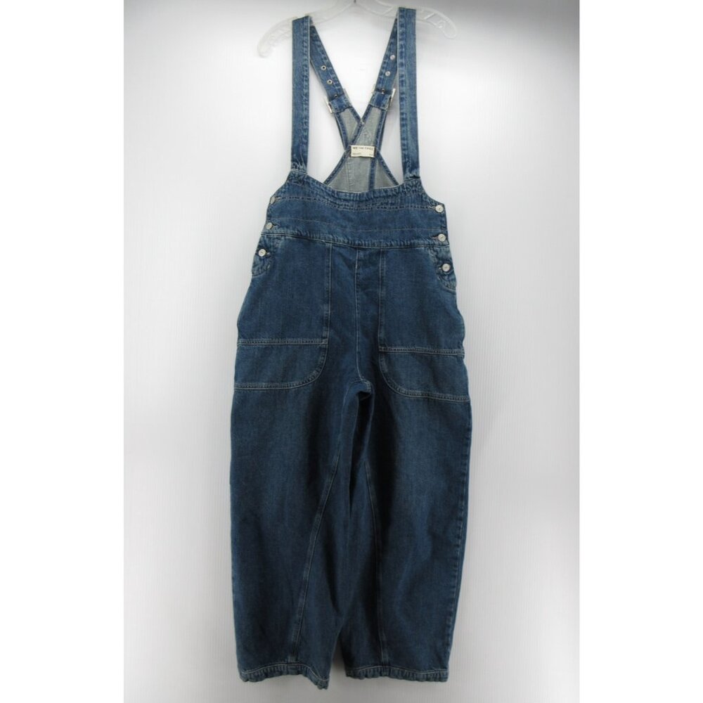 We The Free Denim Overalls Jumpsuit in Dark Blue Wash